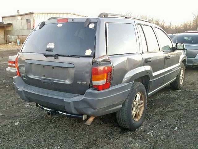 1J4GW48SX4C208721 - 2004 JEEP GRAND CHER GRAY photo 4