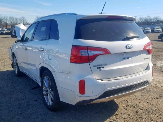 5XYKWDA79FG641225 - 2015 KIA SORENTO SX WHITE photo 3