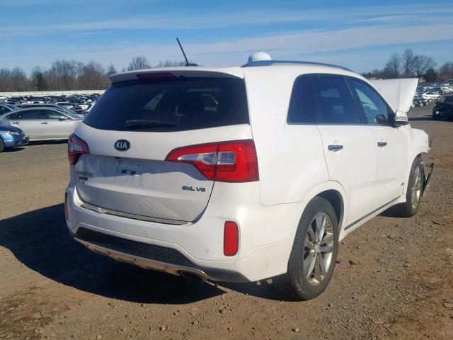 5XYKWDA79FG641225 - 2015 KIA SORENTO SX WHITE photo 4