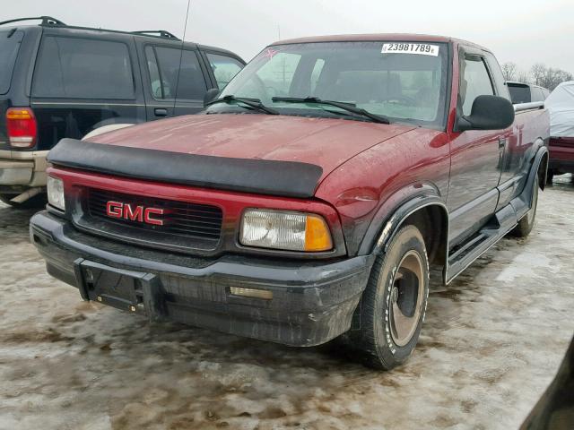 1GTCS19WXR8522055 - 1994 GMC SONOMA MAROON photo 2