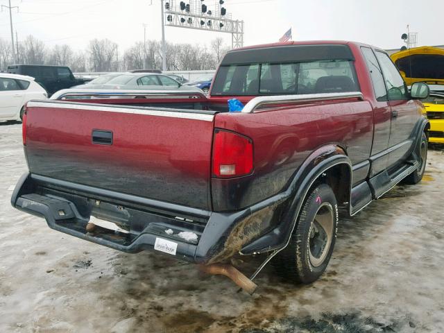 1GTCS19WXR8522055 - 1994 GMC SONOMA MAROON photo 4