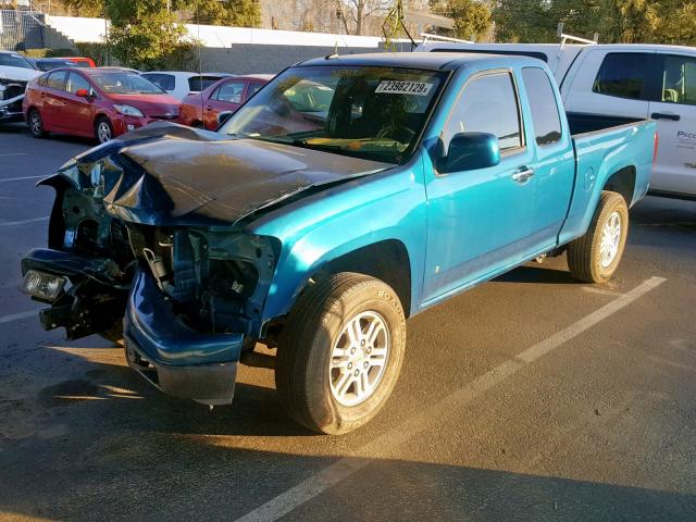 1GCDT19E898119734 - 2009 CHEVROLET COLORADO BLUE photo 2