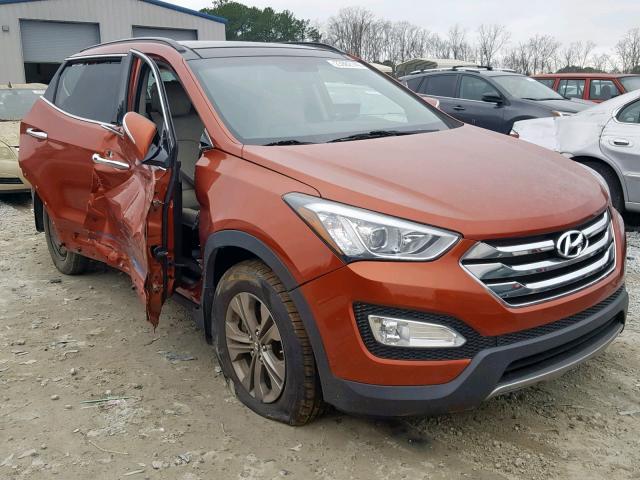 5XYZUDLBXEG217265 - 2014 HYUNDAI SANTA FE S ORANGE photo 1