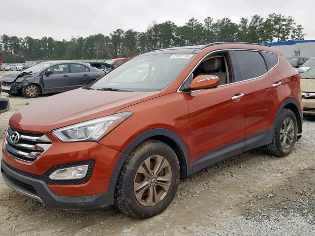 5XYZUDLBXEG217265 - 2014 HYUNDAI SANTA FE S ORANGE photo 2