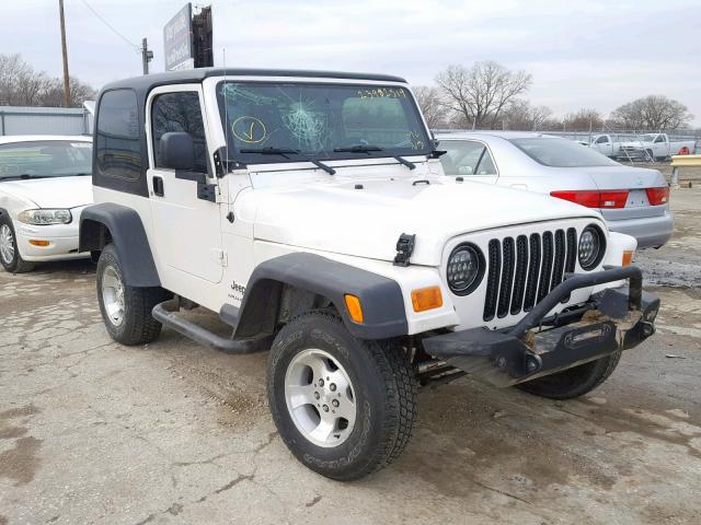 1J4FA49S53P302375 - 2003 JEEP WRANGLER / WHITE photo 1