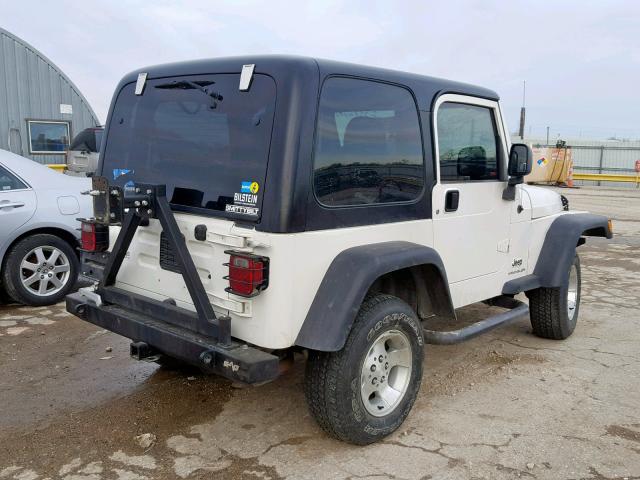 1J4FA49S53P302375 - 2003 JEEP WRANGLER / WHITE photo 4