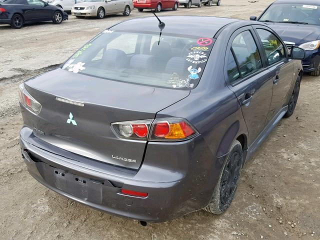 JA32U1FU2AU026072 - 2010 MITSUBISHI LANCER DE GRAY photo 4