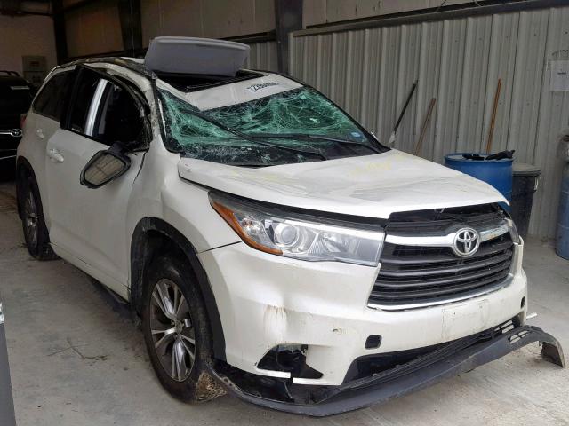 5TDKKRFH0FS098974 - 2015 TOYOTA HIGHLANDER WHITE photo 1