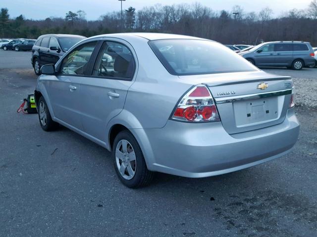 KL1TD5DE6BB226191 - 2011 CHEVROLET AVEO LS SILVER photo 3