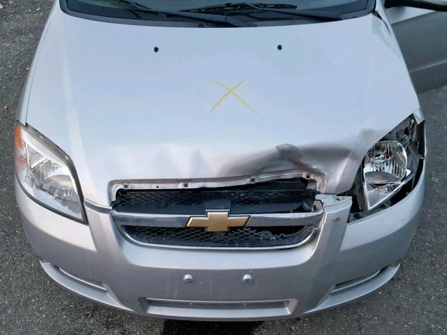 KL1TD5DE6BB226191 - 2011 CHEVROLET AVEO LS SILVER photo 7