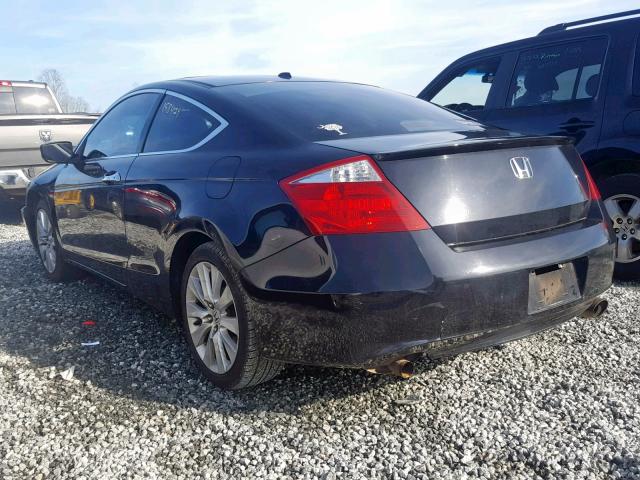 1HGCS22898A017411 - 2008 HONDA ACCORD EXL BLACK photo 3