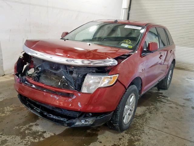 2FMDK48C88BA39927 - 2008 FORD EDGE SEL RED photo 2