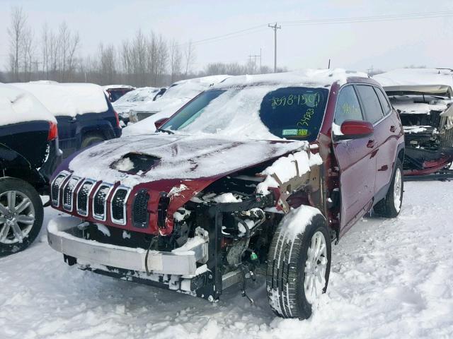 1C4PJMCS6GW118853 - 2016 JEEP CHEROKEE L RED photo 2