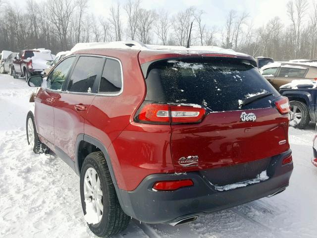 1C4PJMCS6GW118853 - 2016 JEEP CHEROKEE L RED photo 3