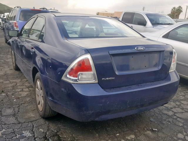 3FAFP06Z06R152306 - 2006 FORD FUSION S BLUE photo 3