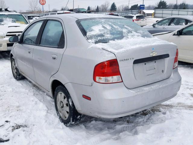 KL1TD56666B671512 - 2006 CHEVROLET AVEO BASE Gümüş foto 3