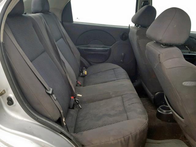 KL1TD56666B671512 - 2006 CHEVROLET AVEO BASE Gümüş foto 6