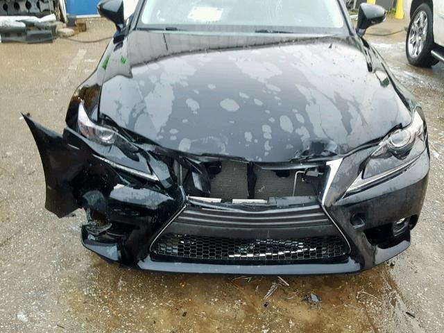 JTHBF1D25F5076235 - 2015 LEXUS IS 250 BLACK photo 7