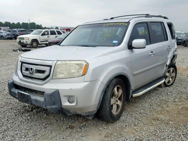 5FNYF38699B014411 - 2009 HONDA PILOT EXL SILVER photo 2