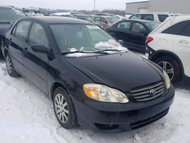 JTDBR32E332005551 - 2003 TOYOTA COROLLA CE BLACK photo 1