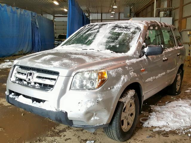 2HKYF18126H539445 - 2006 HONDA PILOT LX SILVER photo 2