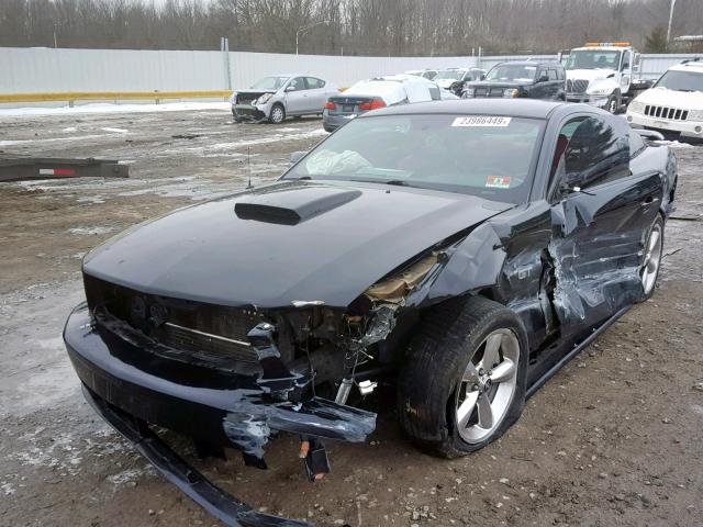 1ZVHT82H785170430 - 2008 FORD MUSTANG GT BLACK photo 2