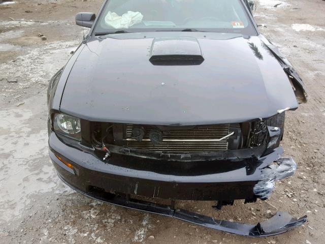 1ZVHT82H785170430 - 2008 FORD MUSTANG GT BLACK photo 7