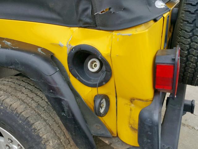 1J4FA49S34P803380 - 2004 JEEP WRANGLER / YELLOW photo 9