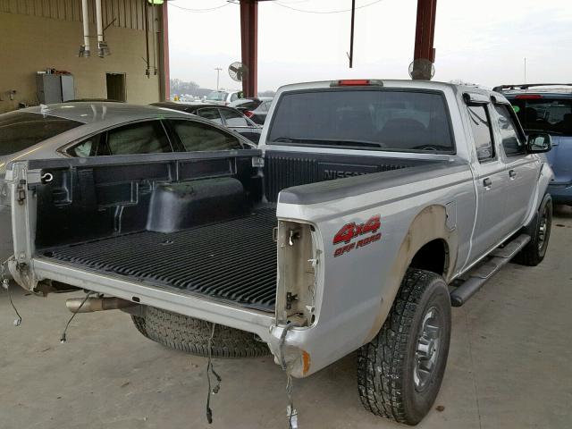 1N6ED29Y94C401658 - 2004 NISSAN FRONTIER C SILVER photo 4