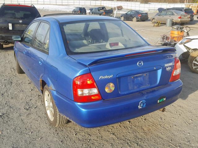 JM1BJ226731137681 - 2003 MAZDA PROTEGE DX BLUE photo 3