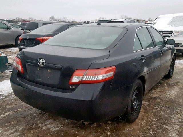 4T4BF3EK9BR127474 - 2011 TOYOTA CAMRY BASE BLACK photo 4