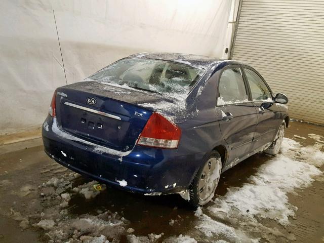 KNAFE222995636600 - 2009 KIA SPECTRA EX BLUE photo 4