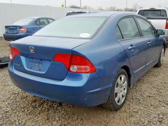 2HGFA16586H508867 - 2006 HONDA CIVIC LX BLUE photo 4