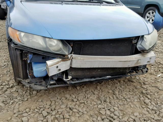 2HGFA16586H508867 - 2006 HONDA CIVIC LX BLUE photo 9