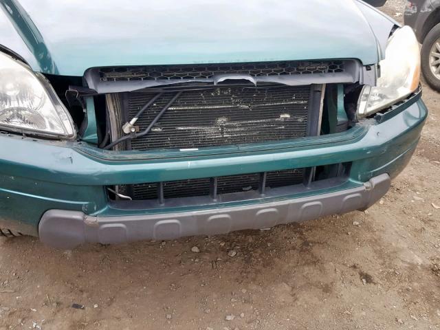 2HKYF18193H552625 - 2003 HONDA PILOT LX GREEN photo 9