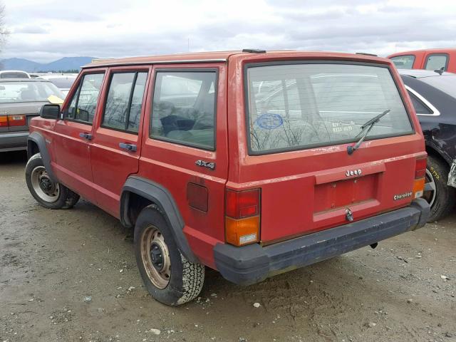 1J4FJ28E3KL613647 - 1989 JEEP CHEROKEE RED photo 3