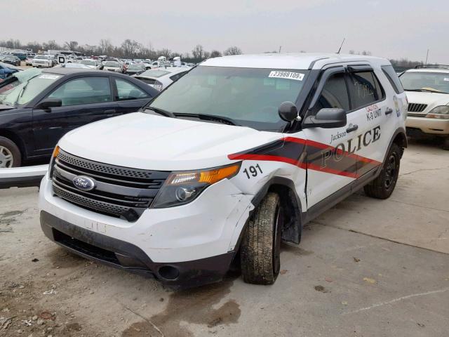 1FM5K8AR4DGC21136 - 2013 FORD EXPLORER P WHITE photo 2