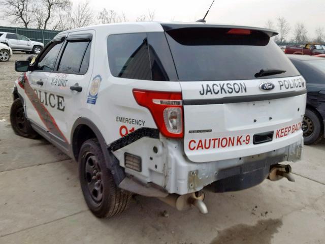 1FM5K8AR4DGC21136 - 2013 FORD EXPLORER P WHITE photo 3