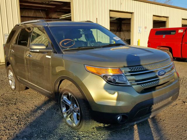 1FM5K8F81DGC02057 - 2013 FORD EXPLORER L GREEN photo 1