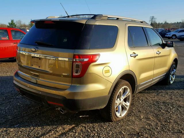 1FM5K8F81DGC02057 - 2013 FORD EXPLORER L GREEN photo 4