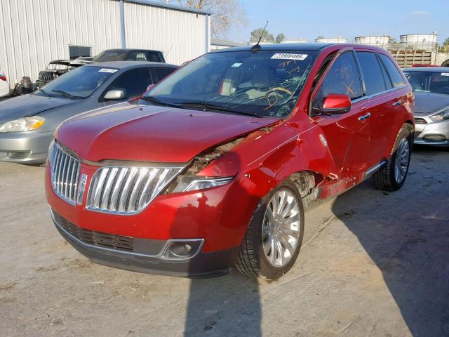 2LMDJ8JK7CBL19444 - 2012 LINCOLN MKX MAROON photo 2