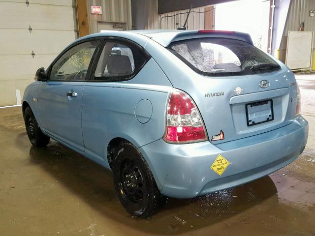 KMHCM3AC2AU150256 - 2010 HYUNDAI ACCENT BLU BLUE photo 3