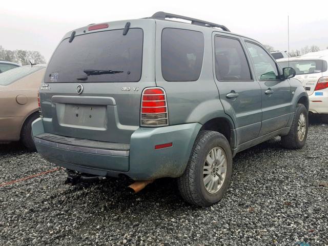 4M2CU91117KJ16717 - 2007 MERCURY MARINER LU GREEN photo 4