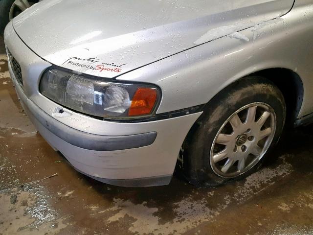 YV1RS61R312071145 - 2001 VOLVO S60 SILVER photo 9