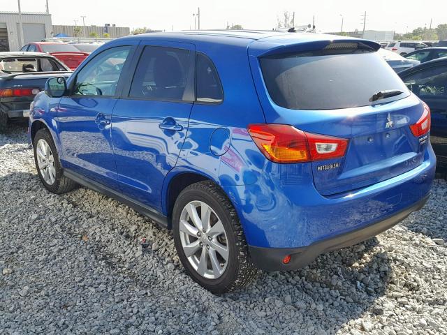 4A4AP3AU6FE049999 - 2015 MITSUBISHI OUTLANDER BLUE photo 3