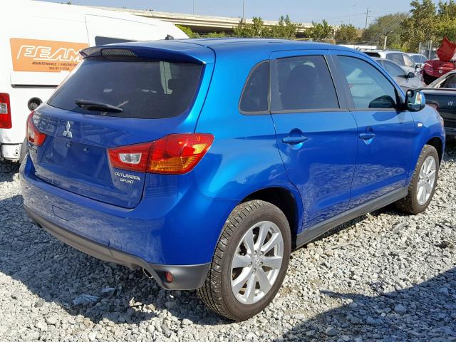 4A4AP3AU6FE049999 - 2015 MITSUBISHI OUTLANDER BLUE photo 4