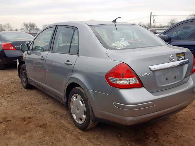 3N1BC11E39L386397 - 2009 NISSAN VERSA S GRAY photo 3