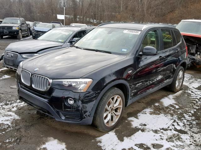 5UXWX9C57G0D66826 - 2016 BMW X3 XDRIVE2 BLACK photo 2