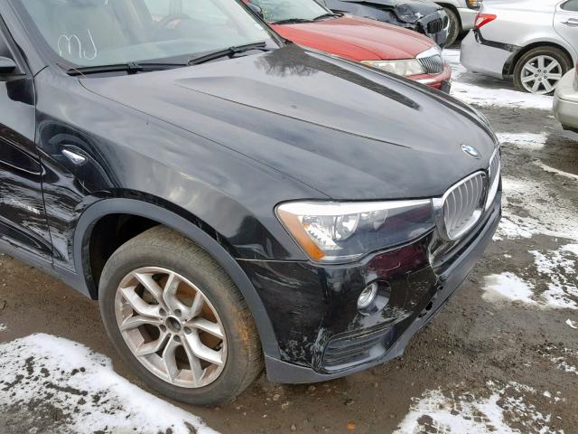 5UXWX9C57G0D66826 - 2016 BMW X3 XDRIVE2 BLACK photo 9