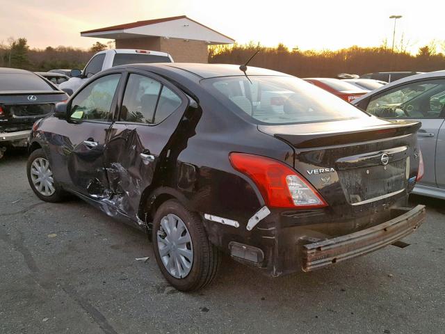 3N1CN7AP7EL839403 - 2014 NISSAN VERSA S BLACK photo 3